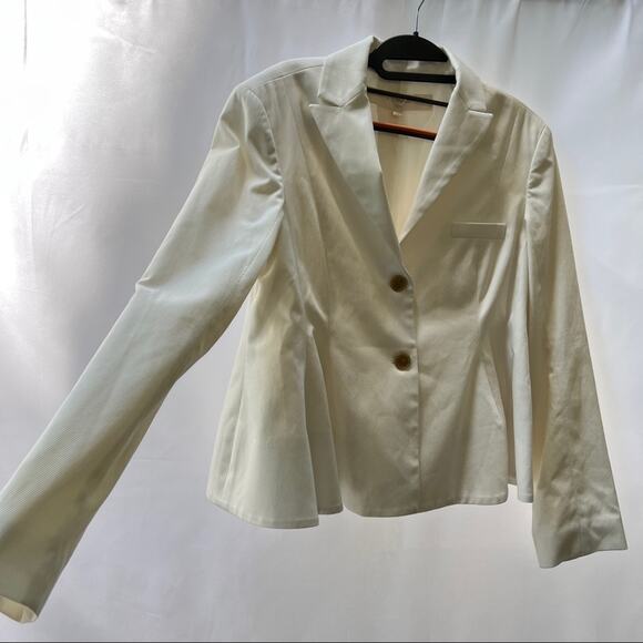 SALE!!! BY ANY OTHER NAME Flared Ribbed Woven Blazer - Picture 3 of 10
